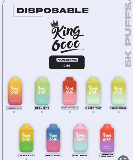 King 6000 Grape Burst 0mg/ml Disposable (Provincial)