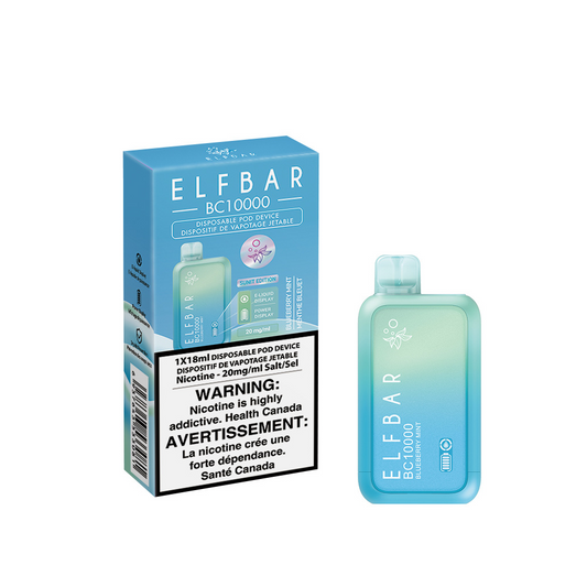 Elf bar BC10000 Blueberry mint 20mg/mL disposable