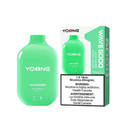 Yoone wave 5000 Aloe Grape 20mg/mL disposable