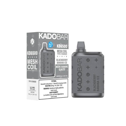 Kadobar 6500 puffs blackberry banana ice 20mg disposable