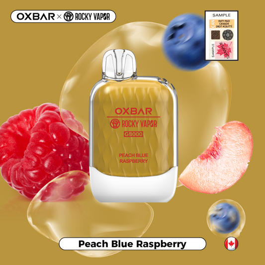 Oxbar 8000 Peach blue raspberry 20mg/mL disposable