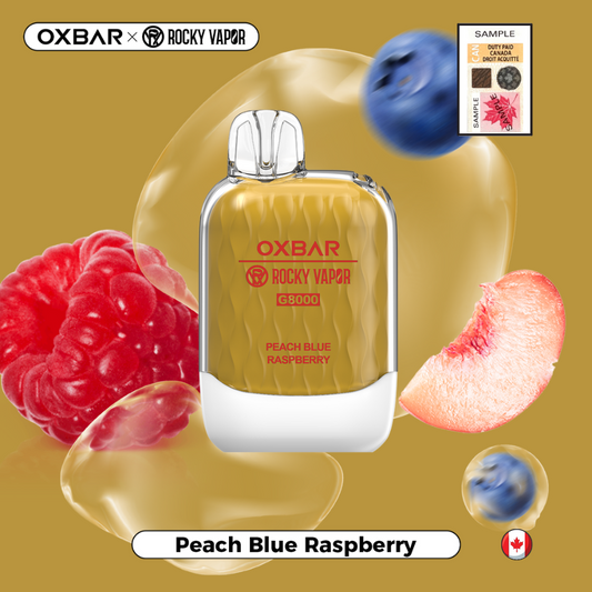 Oxbar 8000 Peach Blue Raspberry 20mg/mL disposable