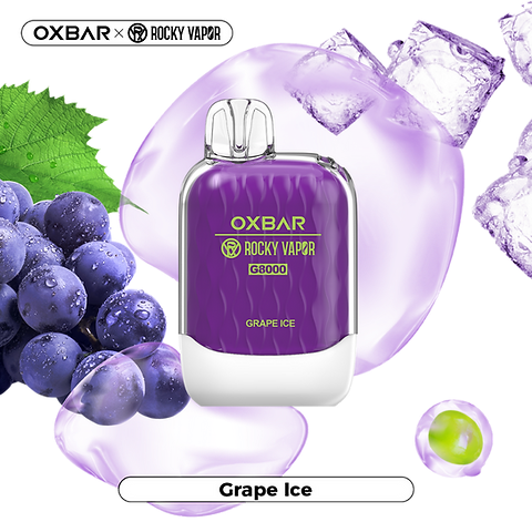 Oxbar 8000 Grape ice 20mg/mL disposable