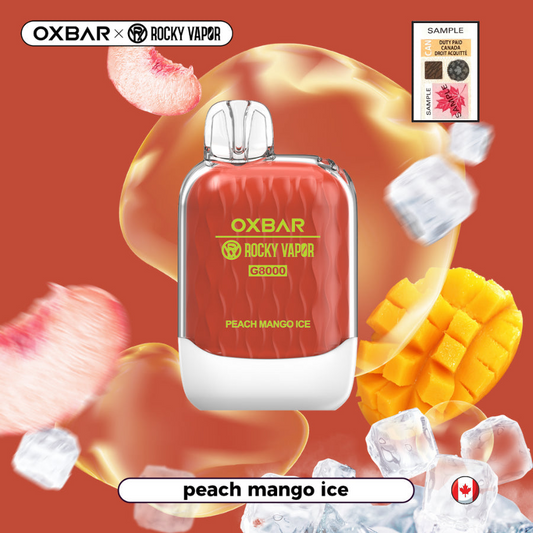 Oxbar 8000 Peach mango ice 20mg/mL disposable