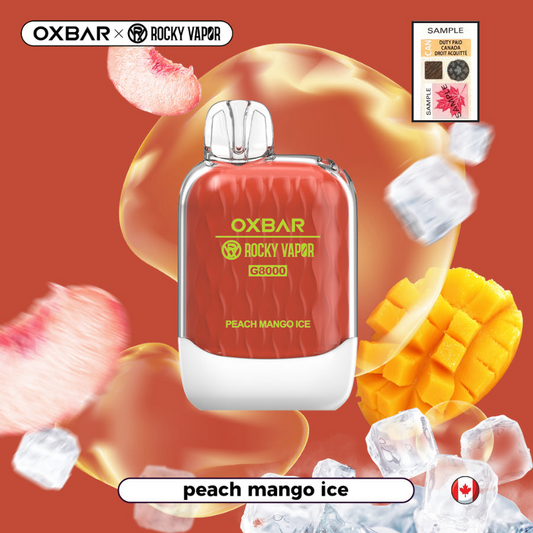 Oxbar 8000 Peach Mango Ice 20mg/mL disposable