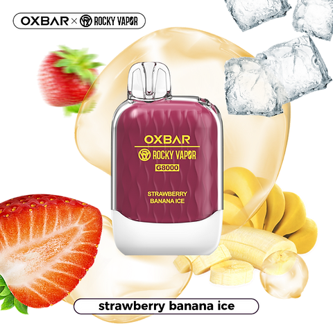 Oxbar 8000 Strawberry banana ice 20mg/mL disposable