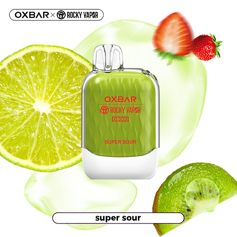 Oxbar 8000 Super Sour 20mg/mL disposable