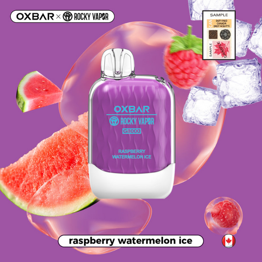 Oxbar 8000 Raspberry Watermelon Ice 20mg/mL disposable