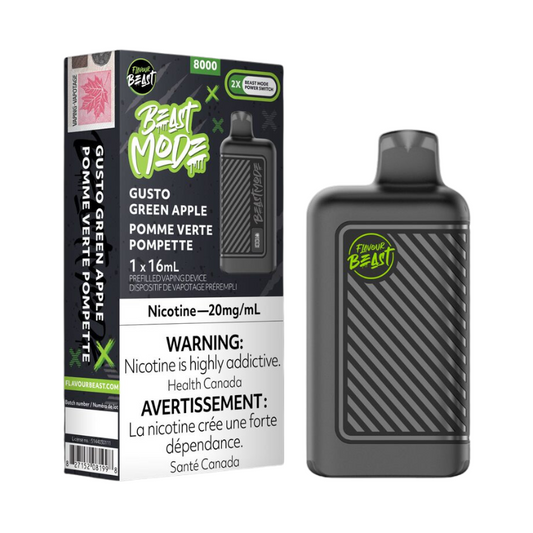 Flavour beast Mode Gusto green apple 20mg/mL disposable