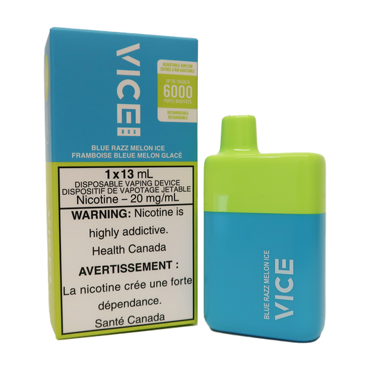 Vice box 6000 Blue razz melon ice 20mg/mL disposable