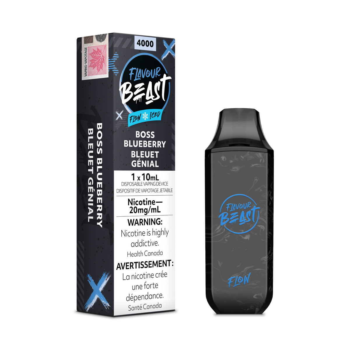 Flavour beast Flow Boss blueberry ice 20mg/mL disposable