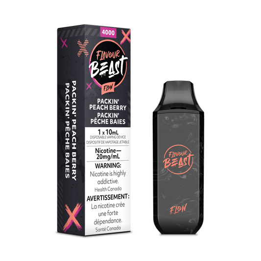 Flavour beast Flow Packin’ peach berry 20mg/mL disposable