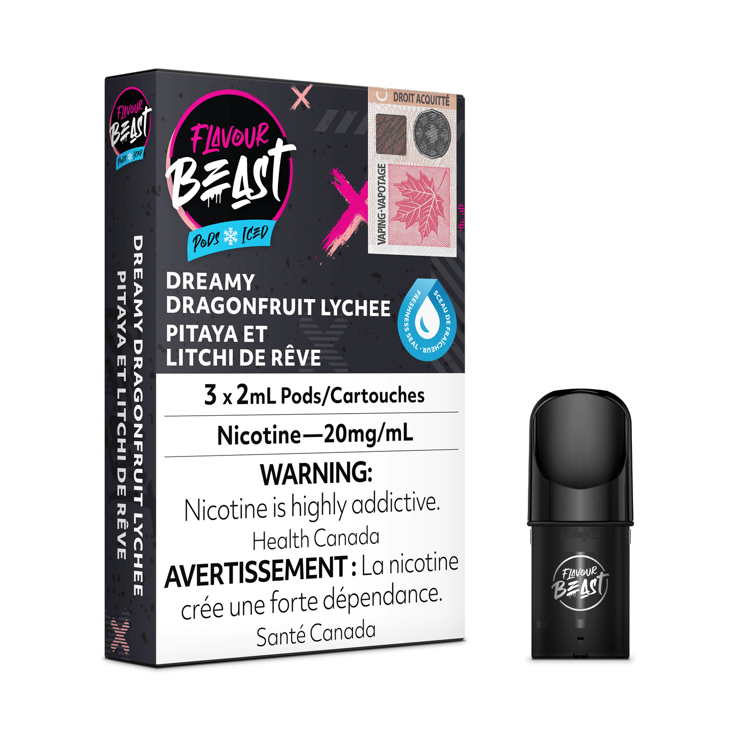 Flavour beast pods Dreamy dragonfruit lychee iced 20mg/mL