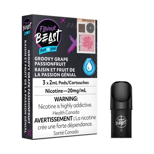 Flavour beast pods Groovy grape passionfruit iced 20mg/mL