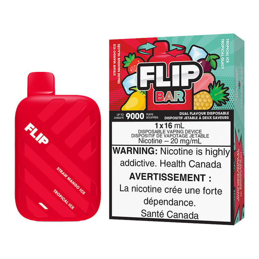 Flip bar 9000 Straw mango ice & tropical ice 20mg/mL disposable