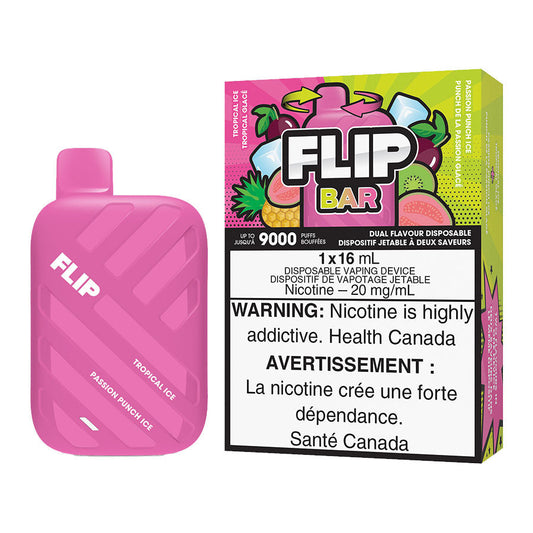 Flip bar 9000 Tropical ice & passion punch ice 20mg/mL disposable