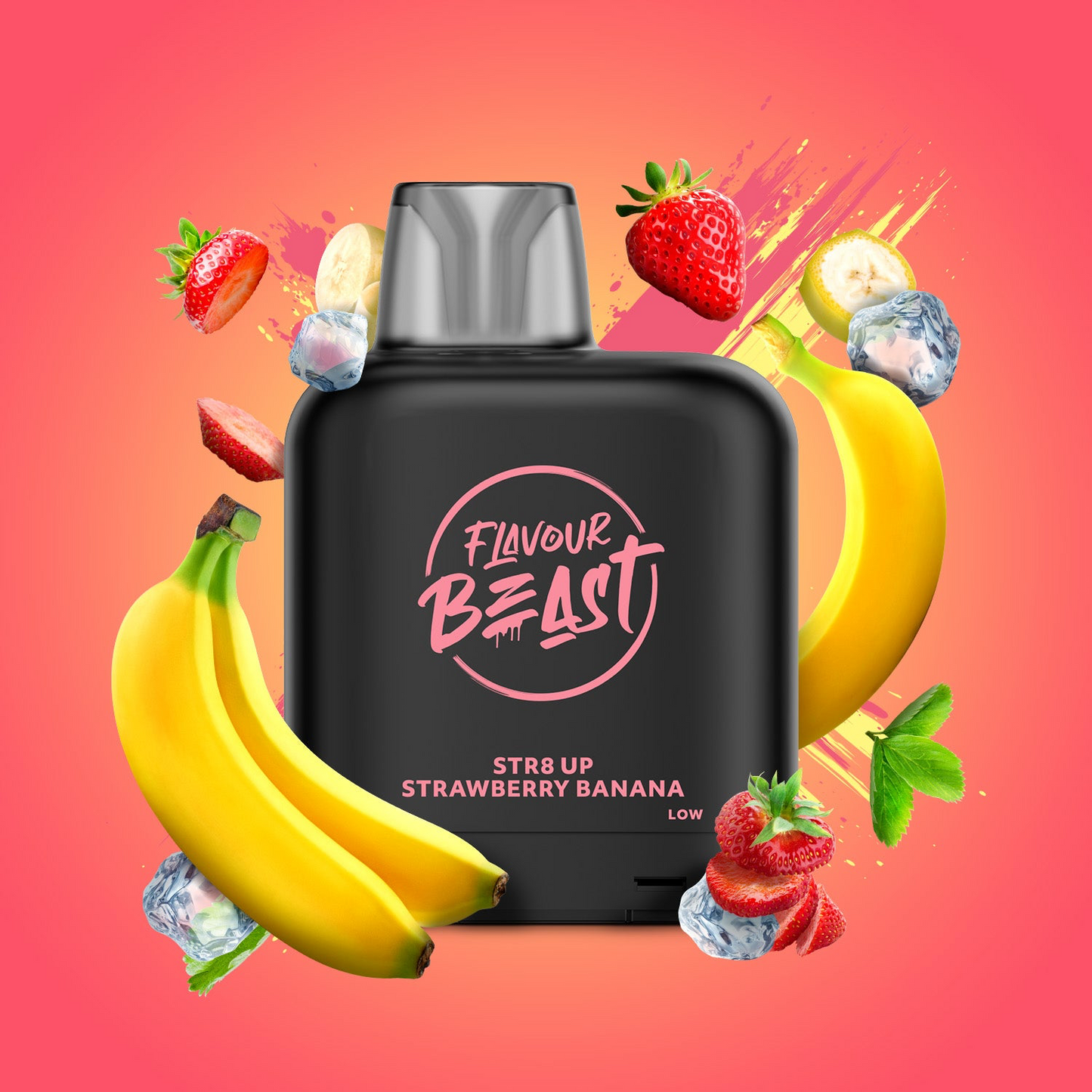 Flavour beast levelX pod 7K Str8 Strawberry banana 20mg/mL