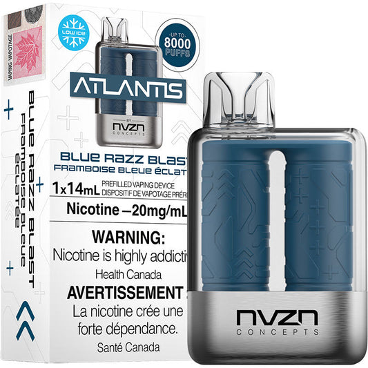 Atlantis 8000 Blue razz blast 20mg/mL disposable