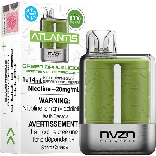 Atlantis 8000 Green applelicious 20mg/mL disposable