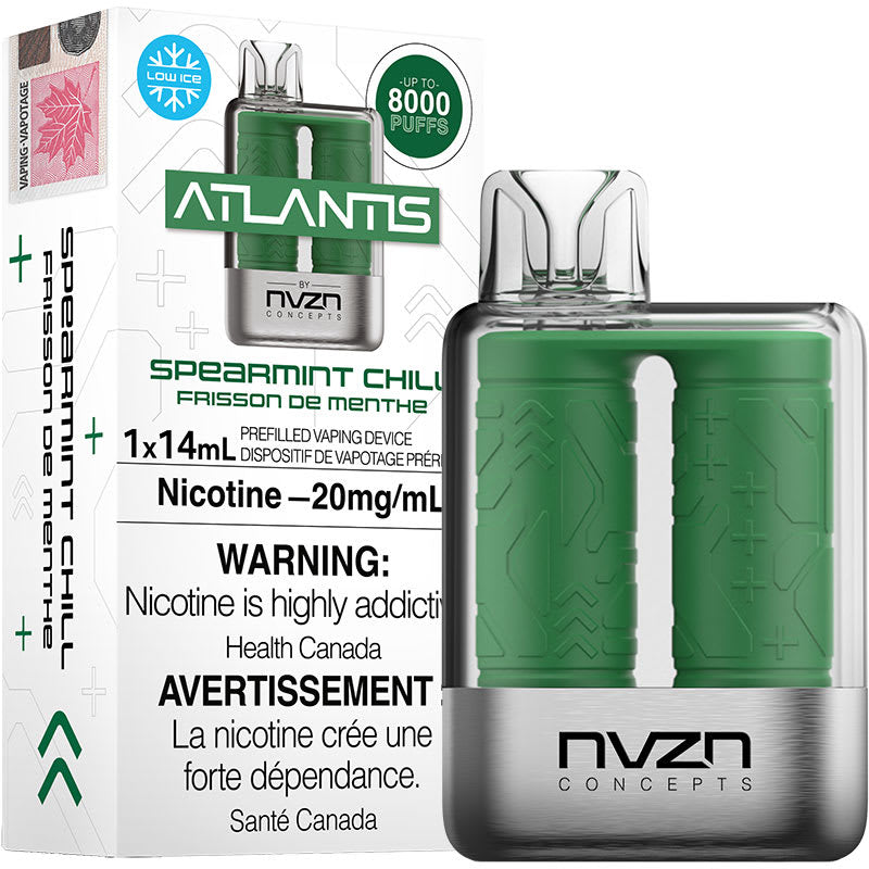 Atlantis 8000 Spearmint Chill 20mg/mL disposable