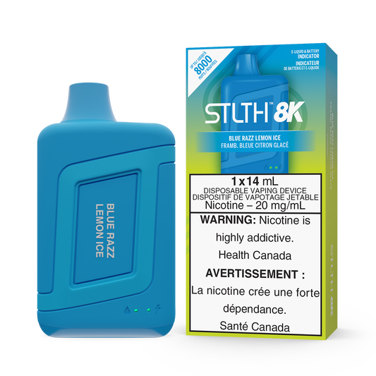 Stlth 8k blue razz lemon ice 20mg disposable