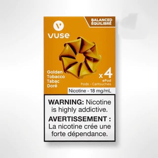 Vuse epod Golden Tobacco 18mg/mL ×4