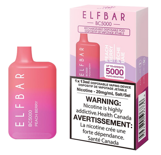 Elf bar BC5000 Peach berry 20mg/mL disposable