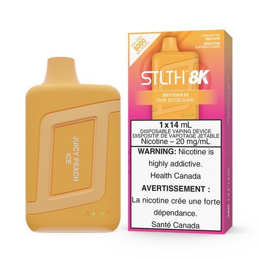 Stlth 8k juicy peach ice 20mg disposable