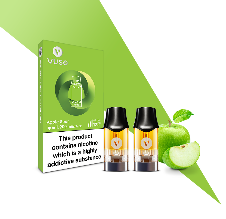 Vuse epod Apple Sour 18mg/mL x2