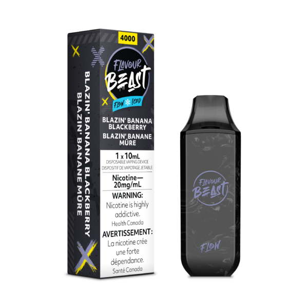 Flavour beast Flow Blazzin banana blackberry ice 20mg/mL disposable