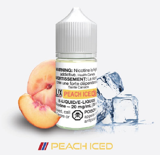 Lix e-liquid Peach iced 20mg/mL-30mL