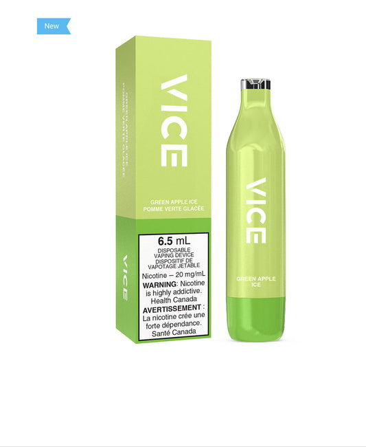 Vice 2500 Green apple ice 20mg/mL disposable