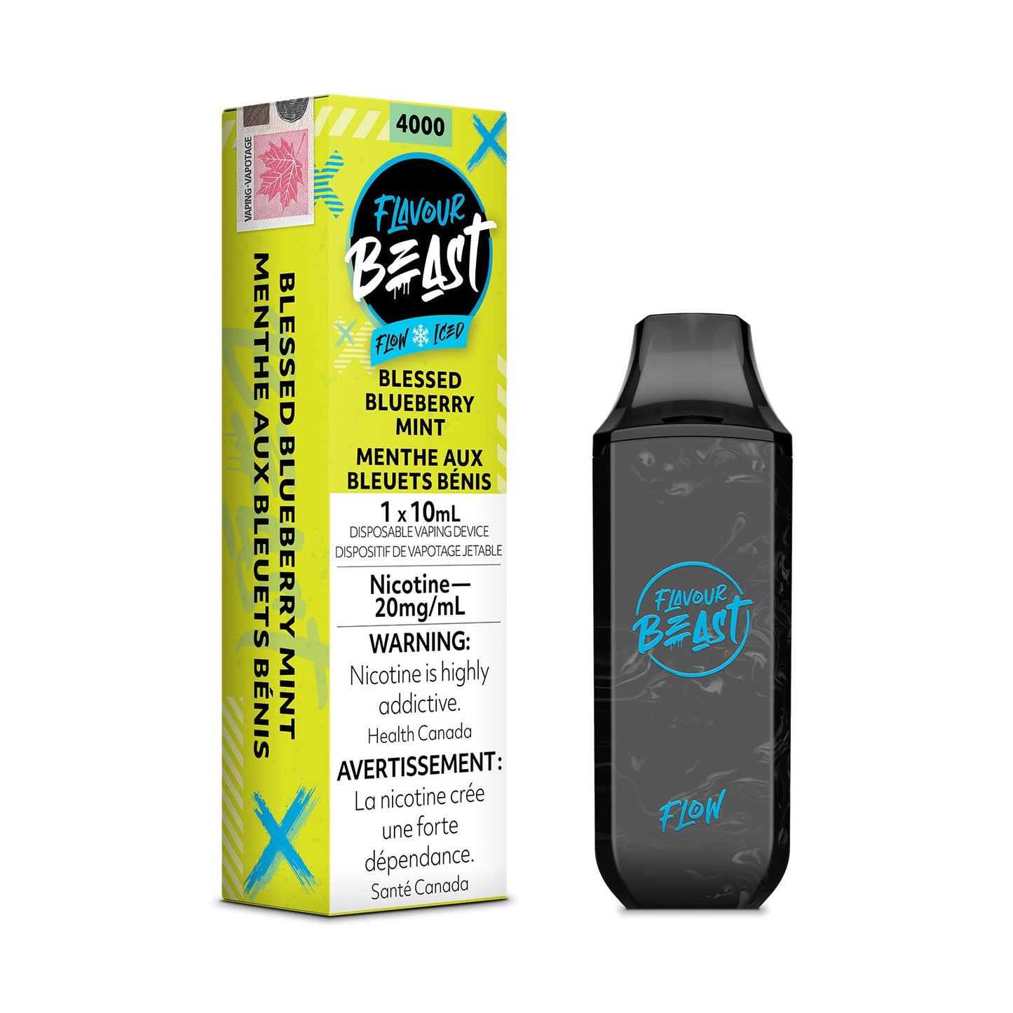 Flavour beast Flow Blessed blueberry mint 20mg/mL disposable