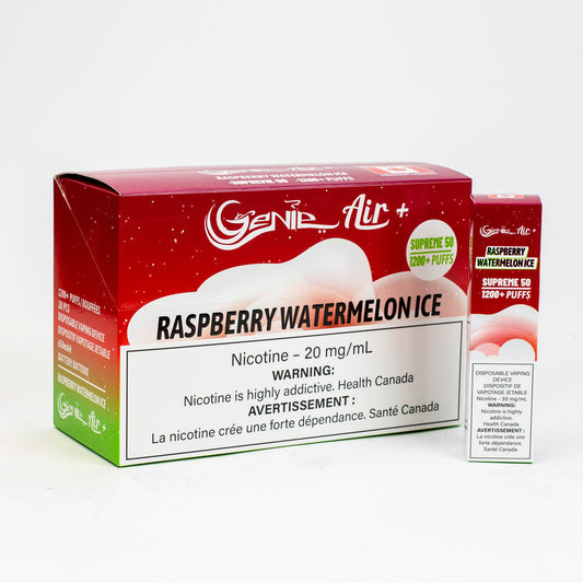 Genie air raspberry watermelon ice 1200 puff 20mg/mL disposable