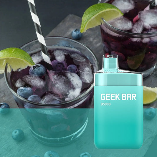 Geekbar B5000 Blue razz ice disposable 20mg/mL disposable