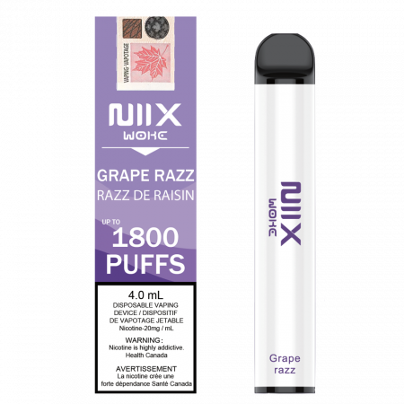 Niix woke Grape razz 20mg/ml disposable