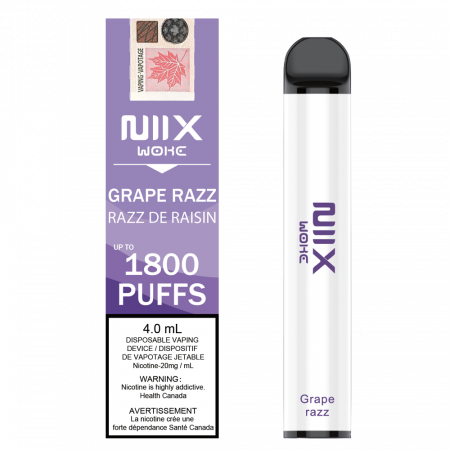 Niix woke grape razz 20mg/ml disposable