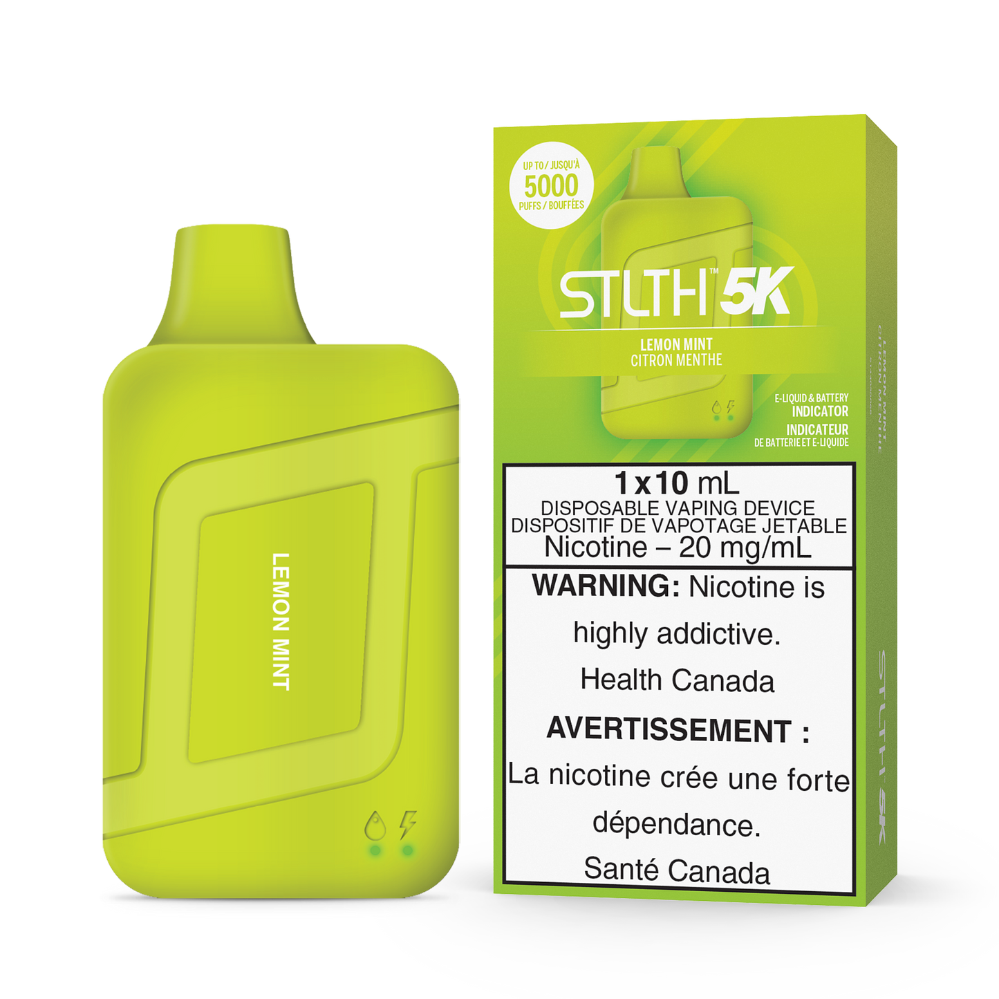 Stlth 5k Lemon Mint disposable 20mg/mL disposable