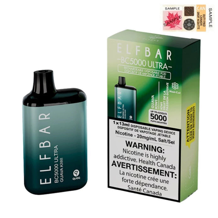 Elf bar BC5000 Ultra Guava kiwi 20mg/mL disposable