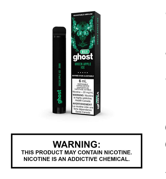 Ghost max 2000 Green apple ice 20mg/mL disposable