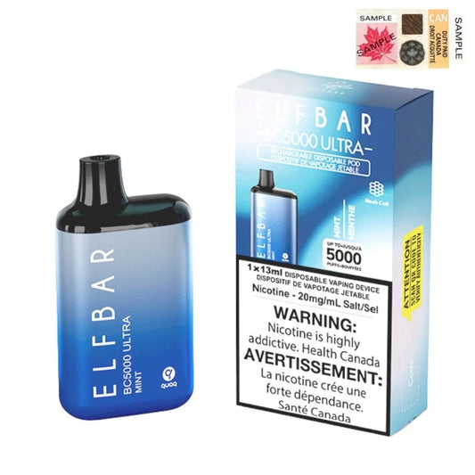 Elf bar BC5000 Ultra Mint 20mg/mL disposable