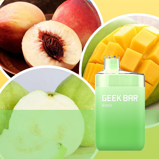 Geekbar B5000 Peach mango guava 20mg/mL disposable