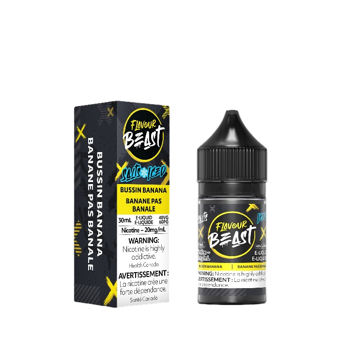 Flavour Beast e-liquid Bussin Banana Iced 20mg/mL-30mL (Provincial)