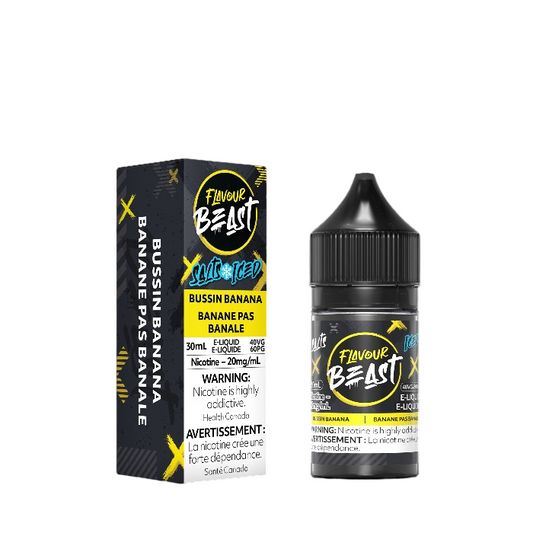 Flavour Beast e-liquid Bussin Banana Iced 20mg/mL-30mL (Provincial)