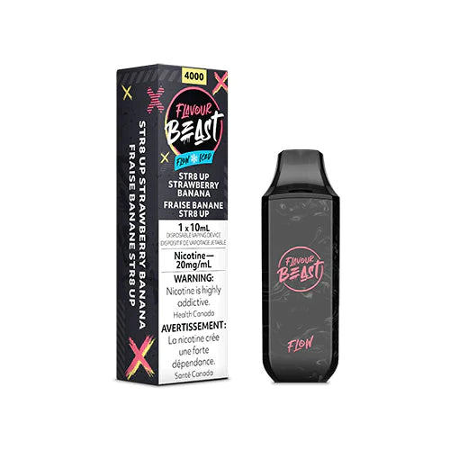 Flavour beast Flow Str8 up strawberry banana 20mg/mL disposable