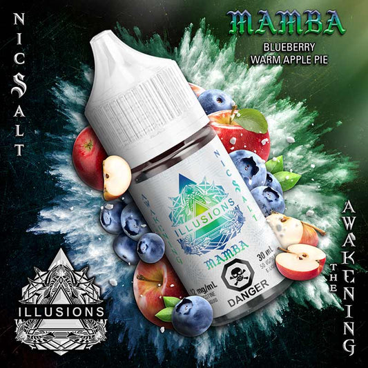 Illusion e-liquid mamba blueberry apple pie 20mg/mL 30mL