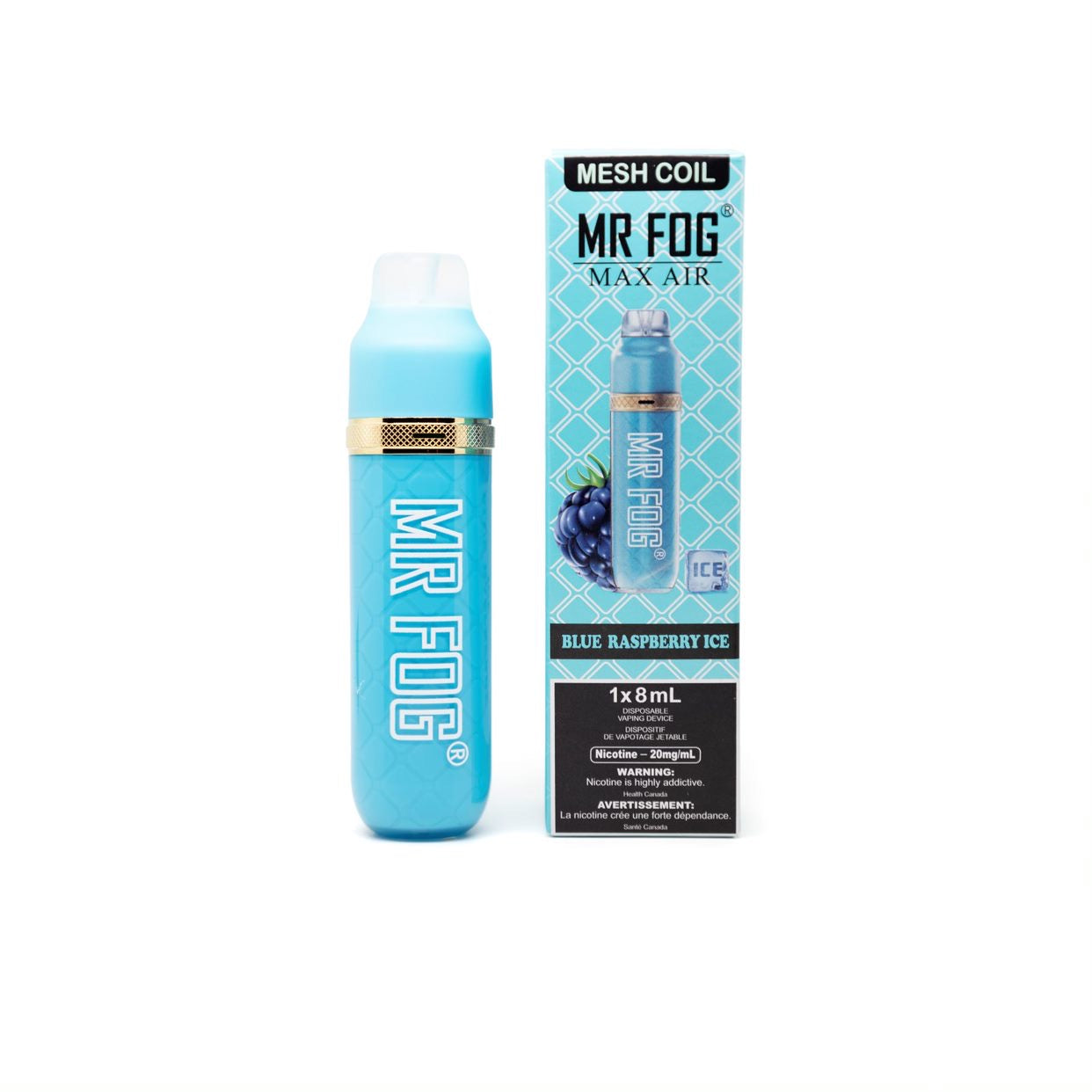 Mr fog max air 2500 Blueberry Raspberry Ice 20mg/mL disposable