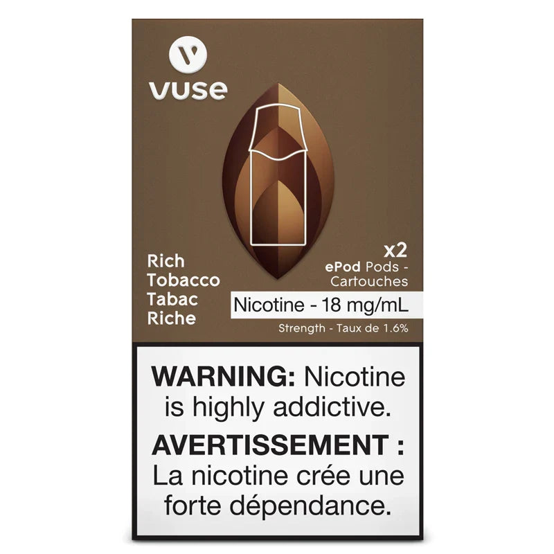 Vuse epod Rich Tobacco 18mg/mL ×2